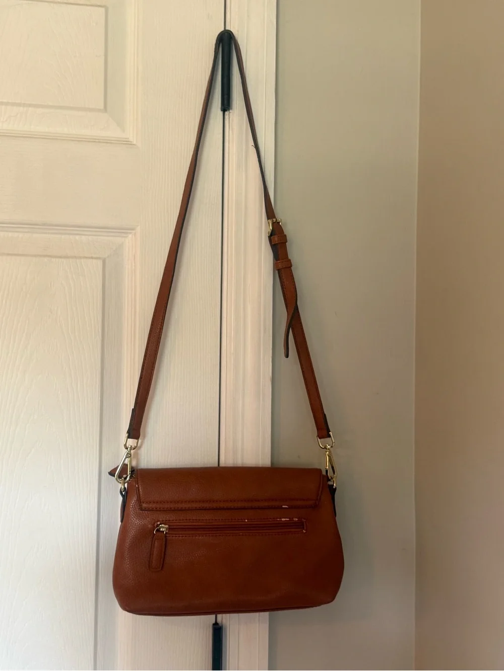 Classic Brown Leather Crossbody Shoulder Bag